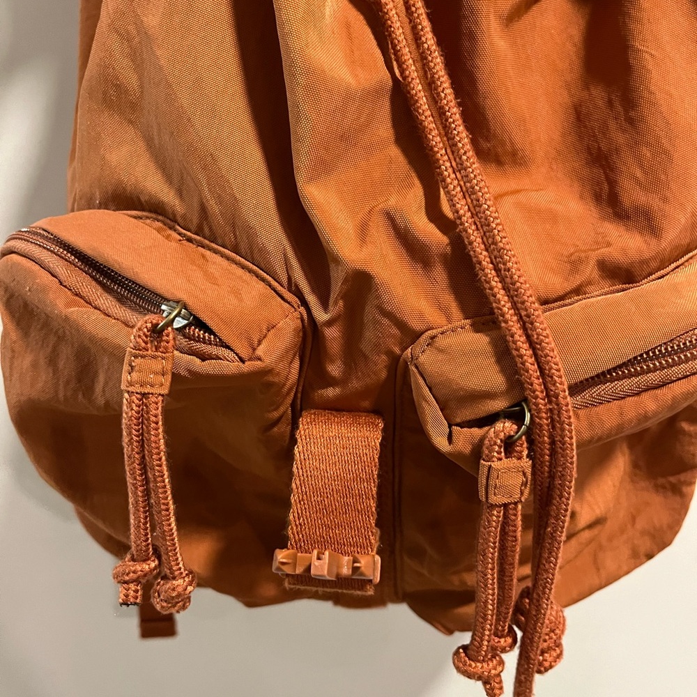 Universal Thread Orange Drawstring Backpack with Front Pockets - Picture 7 of 8